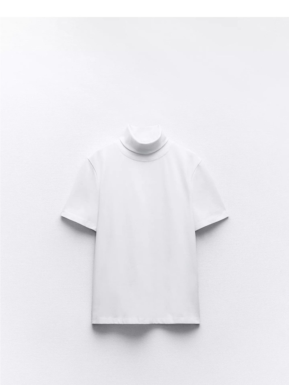 Heavy Cotton Turtleneck Top